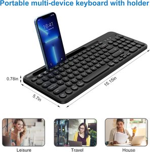 98 Keys 2.4Ghz Wireless <strong>Keyboard</strong> BT5.0 Computer <strong>Keyboard</strong> Multi Devices Gaming <strong>Keyboard</strong> with Tablet Stand for Win/iOS/<strong>Android</strong> - Product Image 5