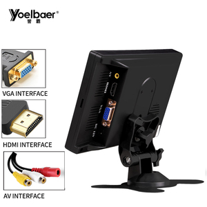 Venta al por mayor de 7 pulgadas VGA RCA Monitor soporte de escritorio solo coche pantalla TFT LCD 7 Monitor con AV de entrada - Product Image 2