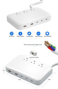 定制XinSPower适配器130W 3型C 2 USB A现代1875W美国JP型插座电源插座扩展插座电源板 - Product Image 4