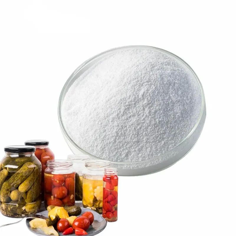 Acide sorbique en cristal blanc de conservateur de poudre pour la nourriture de fruit en boîte