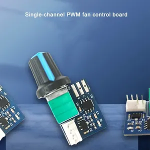 Módulo controlador de velocidad del motor PWM de 12V de un solo canal Regulador de velocidad del ventilador ajustable con interruptor de Gobernador Producto IC - Product Image 3