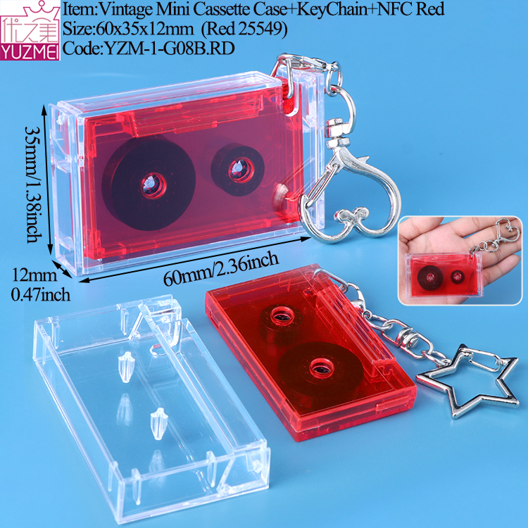 G08B Mini Cassette Case Red With NFC