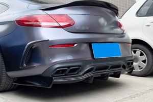C63 W205 Carbon Fiber Achterdiffusor PSM-stijl Passend voor Mercedes Benz W205 Coupé Sedan C63 AMG C63S 2015-2017 - Product Image 3