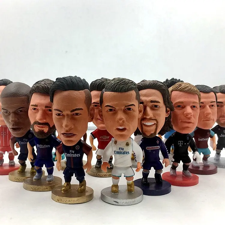 In magazzino 47 modelli PVC Figure Football Star Toys Figure Model Champion Soccer Players Figure per gli appassionati di calcio