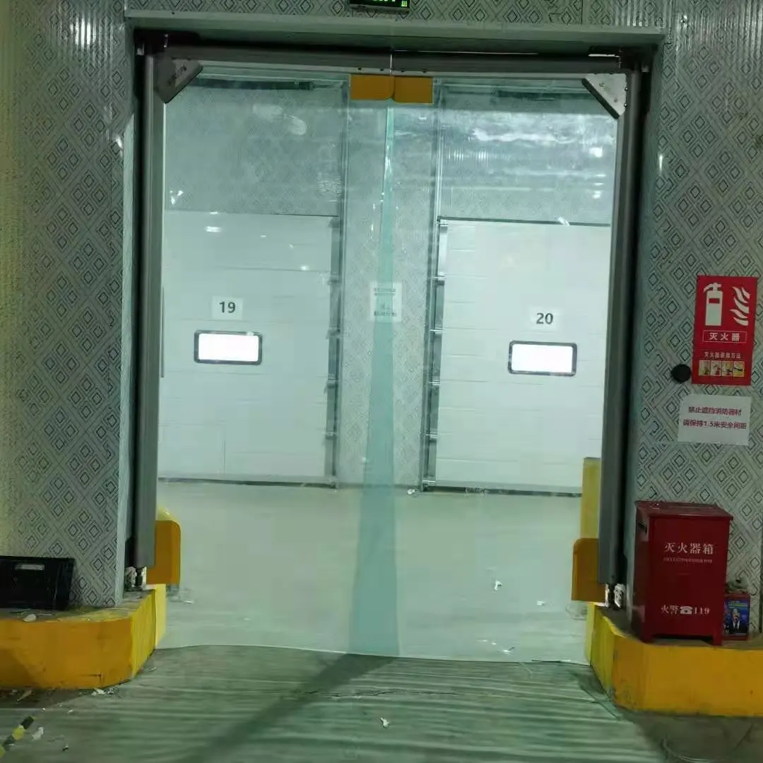 폴리에틸렌 PVC 문 투명한 교통 여닫이 문