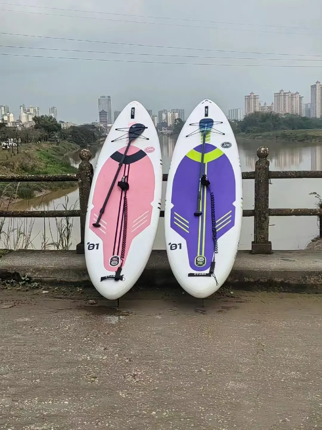 Mountocean Dropshipping di vendita calda ciani gonfiabili pieghevoli SUP eccellente Stand-Up Paddleboarding Board per il surf