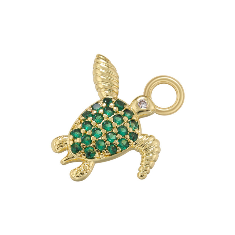 Vd1300 tartaruga di diamanti verde dorato