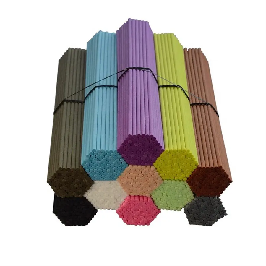 Bâtons de parfum de couleur personnalisée Diffuseur de luxe Bâtons de roseau 4mm 5mm 6mm Bâton de fibre Diffuseur de roseau