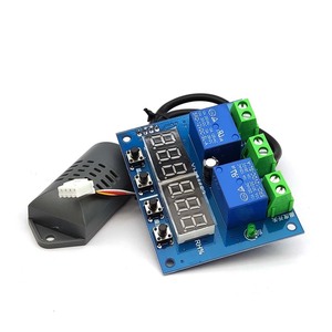 Termostato Digital LED, Control de temperatura y humedad, termómetro, higrómetro, controlador, módulo de relé, salida Dual, Auto