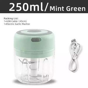 4 in 1 100ml/250ml soğan kıyıcı mutfak robotu sarımsak ezici Mini USB şarj mutfak kesici alet elektrikli sarımsak kıyıcı - Product Image 6