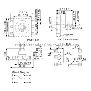Five Way <strong>Switch</strong> 10*10*9mm SMD Multi Direction <strong>Switch</strong> Reset Tact <strong>Switch</strong> 10*10*9 6 Pin SMT - Product Image 4