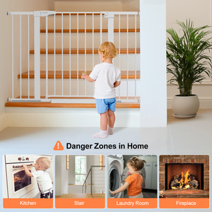 Yüksek kalite taşınabilir ayarlanabilir bebek çocuklar emniyet kapısı s basit kullanım merdiven bariyer ev bariyer metal merdiven kapısı bebek emniyet kapısı - Product Image 3