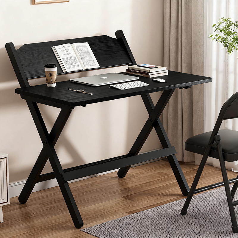 80*40 Gentleman's Black Study Desk - 4-Level Height Adjustment