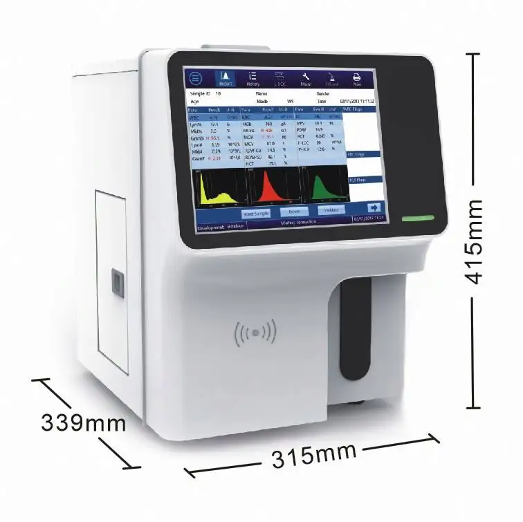Analisador automático de hematologia acessível mslab23plus, preço de fábrica