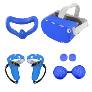 Gaming Accessories for Oculus <strong>Quest</strong> 2 Silicone Touch Controller Grip/Face/Headset Shell/lens Cover Silicone Protective case - Product Image 4