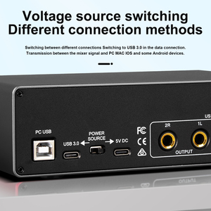Mb22便携式迷你Usb音频接口2通道USB声卡，用于现场录制 - Product Image 3