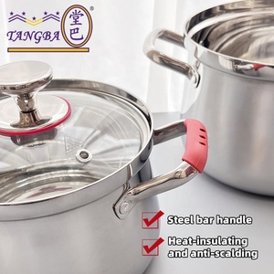 Tangba ชุดเครื่องครัวสแตนเลสสตีลลึกความจุมาก, หม้อทำอาหารโลหะอเนกประสงค์หม้อสแตนเลส - Product Image 2