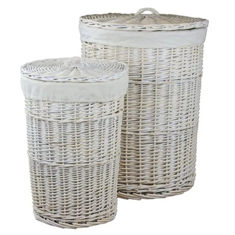 Jinliu-cesto de mimbre hecho a mano para la ropa sucia, cesta con tapa personalizable para el hogar
