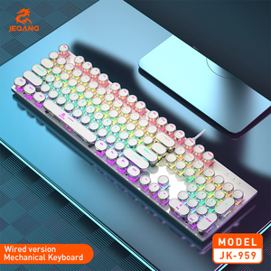 Jeqang 104-Key Wired RGB Lighting Teclado mecánico Teclado para juegos de PC Compatible con computadora portátil/computadora de escritorio