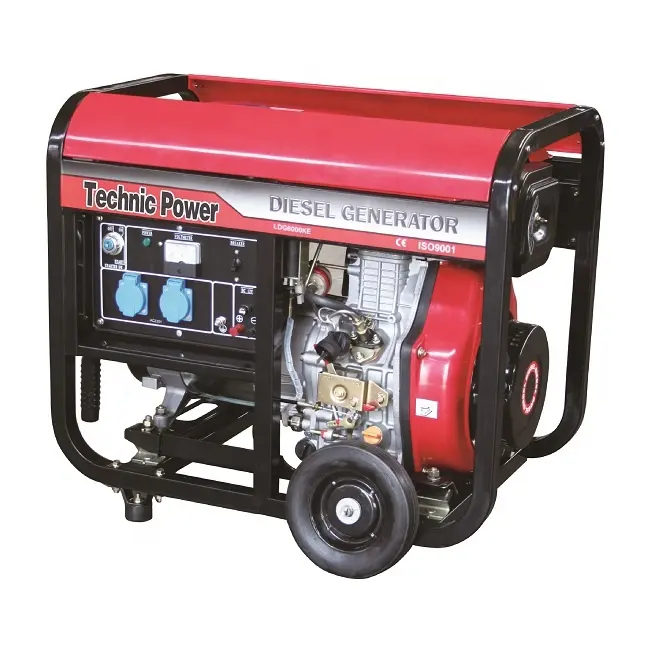 Generator Mesin Diesel Kecil, 0 Kw-6, 0KW Portabel Tipe Terbuka Pendingin Udara