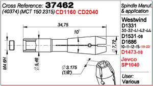 铣床钻床用高精度40374/1686主轴夹头夹头 - Product Image 2