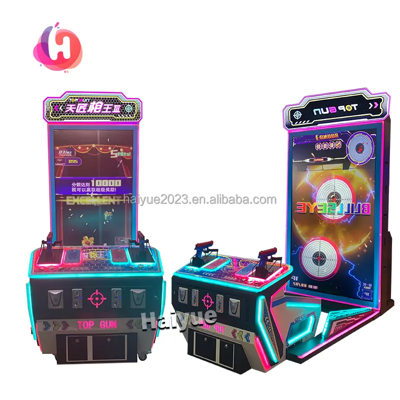 Máquina de videojuegos de alta calidad Top Gun que funciona con monedas Arcade Shooting Top Kiddie Rides HECHO DE Metal duradero a la venta