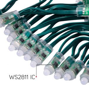 Decorazione natalizia Ip30 Ip68 corta 12V che corre corde intelligenti luce intelligente nodi Rgb Led Pixel Ws2811 - Product Image 2