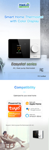 HaiLin Smart HVAC Termostato <span class=keywords><strong>WiFi</strong></span> 24V Smart Home <span class=keywords><strong>WiFi</strong></span> tela colorida termostato programável para Alexa Google