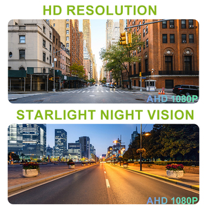 Luview 1080P AHD双仪表板凸轮9.66触摸屏倒车摄像头全球定位系统星光夜视重力传感器后视镜仪表板凸轮