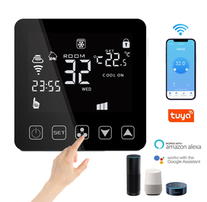 Лучший HY08-2 трехскоростной вентилятор AC Термостат WIFI HVAC кондиционер умный дом AC контроллер с датчиком температуры - Product Image 1