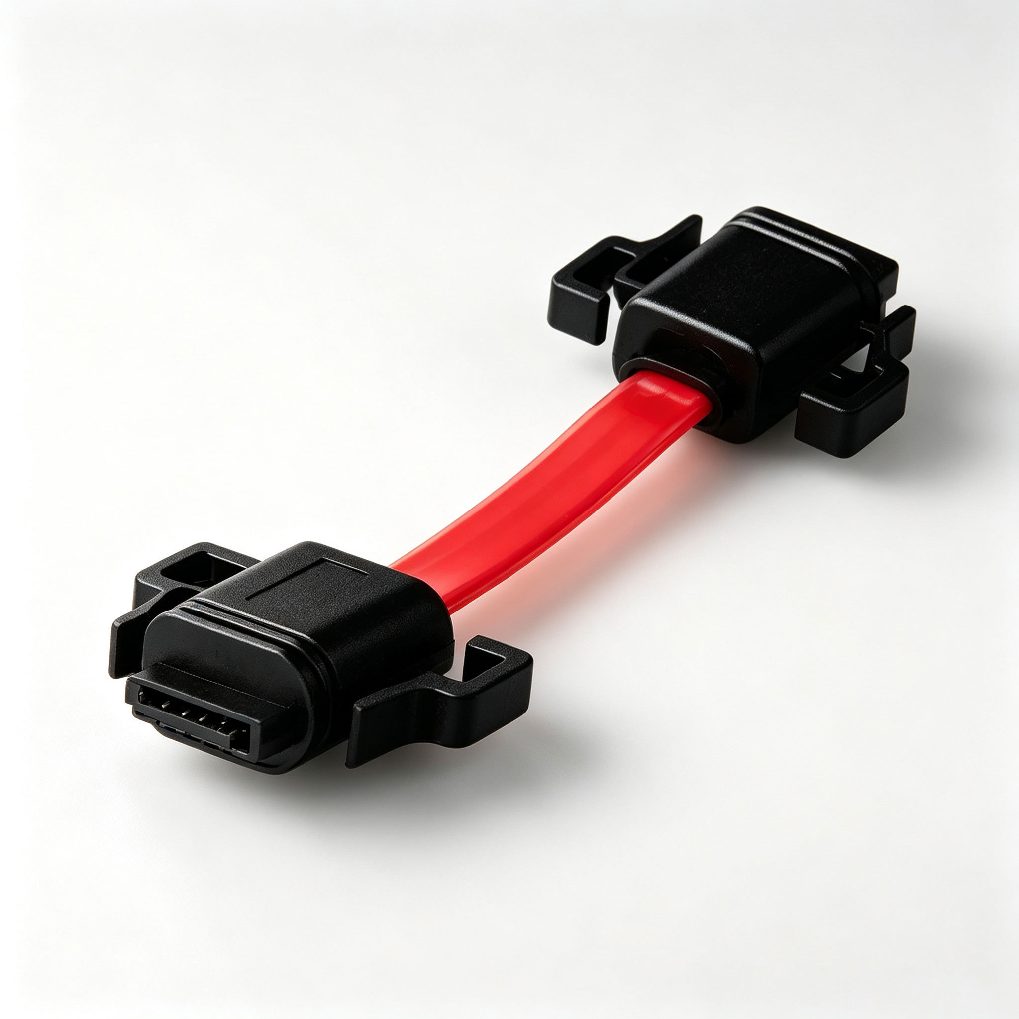 Câble rouge avec connecteurs noirs