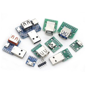 1 Stück USB-Männlich-Anschluss / MINI MICRO-USB-ZIPA-Adapter weiblicher Anschluss 2,54 Anschluss B Typ-C USB 2.0 3.0 Weiblicher Leiterplatten-Wechselrichter - Product Image 4