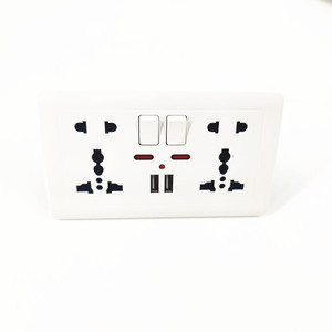 Enchufe Universal internacional, enchufe de pared Usb con 5 agujeros, doble puerto Usb, toma de corriente de cargador - Product Image 5