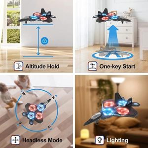 V17ジェットファイターRCプレーン-2.4GHzリモコン、360 ° スタントスピン、耐久性と軽量、男の子へのギフト - Product Image 3