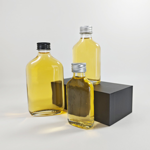 Flat Glass Flask 50ml 100ml <strong>200ml</strong> Cold Brew Coffee <strong>Liquor</strong> <strong>Bottles</strong> Glass <strong>Bottles</strong> for Alcoholic Beverages - Product Image 4