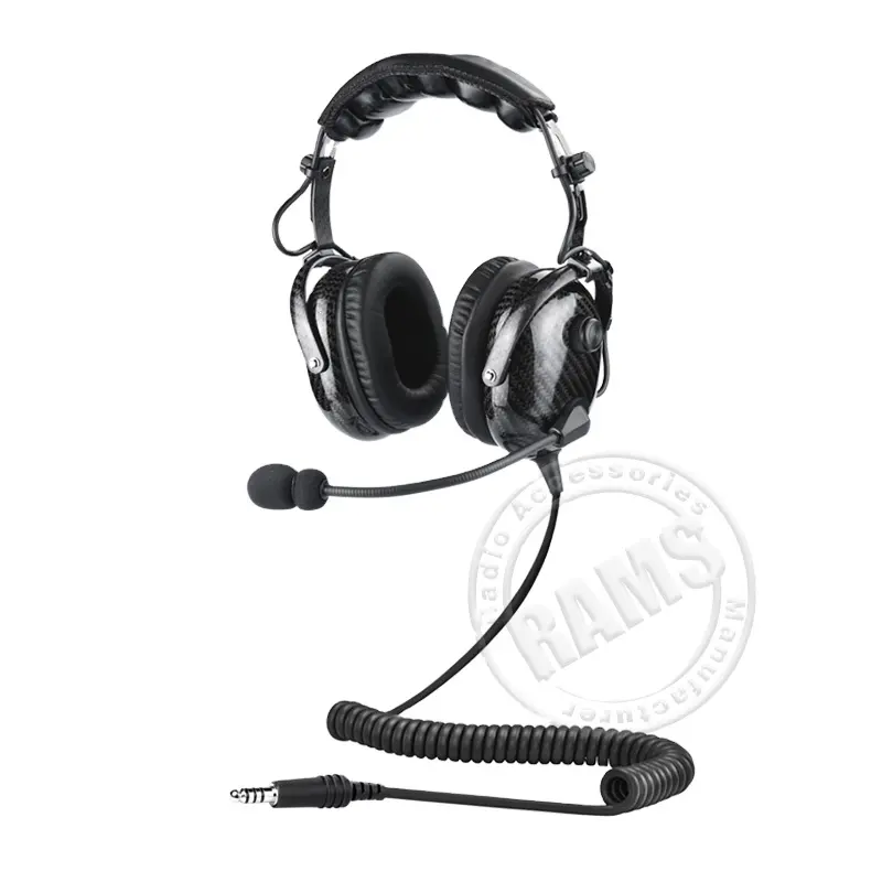 Raytalk Communication Aviation U174 Pilot-Headset PH-400AH PNR-Kohlefaser-Hubschrauber-Headset 7.1mm Stecker für fliegende Studenten