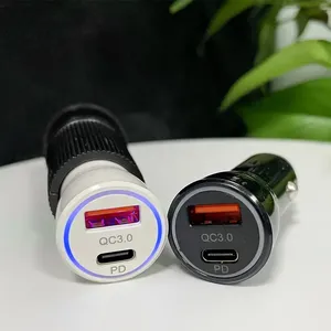 OEM <strong>38W</strong> PD QC3.0 Fast Car Charging Dual Usb A+C Car <strong>Charger</strong> Adapter 2 Usb Port Smart Car <strong>Charger</strong> for iPhone Samsung Mobile Phone - Product Image 5