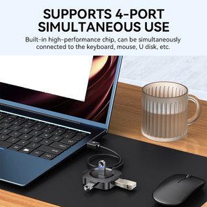 Factory Direct 4-Port High-Speed <strong>USB</strong> 2.0/3.0 Hub Portable Compact 5Gbps for <strong>PC</strong> Mac Laptop Desktop Computer <strong>USB</strong> C HUB - Product Image 5