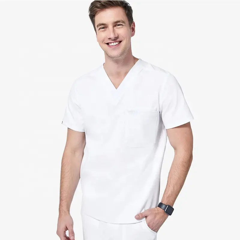 Usine de Guangzhou, ensemble d'uniformes pour hommes, blouses d'infirmière médicale personnalisées à la mode Offre Spéciale