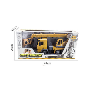 新しいキッズRCカーおもちゃ2.4GRC 1:24リモートコントロールクレーン建設エンジニアリングトラック6CHRCクレーントラッククリスマスギフト用