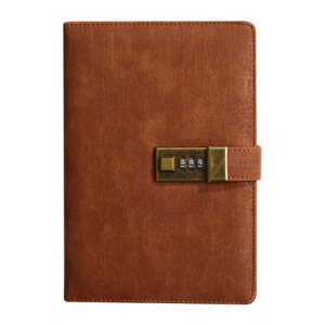 Agenda 2025 Retro Contraseña Cuaderno Bloqueable Bloc de notas Grueso A5 Manual creativo Estudiante Diario Papelería Cuaderno - Product Image 1