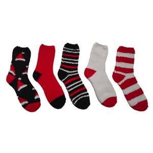 Sang Trọng Fluffy Lông Cừu Mờ Vớ Mùa Đông Trong Nhà Ngủ Giường Mờ Vớ Tùy Chỉnh San Hô Fleece Crew Sock Cho Phụ Nữ - Product Image 2