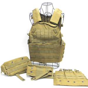 Tactical Training Vest <strong>Khaki</strong> Quick-release Tool Belt with Medium <strong>Pouches</strong> Weight Dispersal Work Customized Vest - Product Image 3