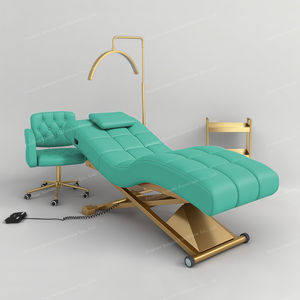 Luxus moderne Gold Salon Möbel 1 Motor elektrische Gesichts behandlung Schönheits <span class=keywords><strong>massage</strong></span> Bett Kosmetik Tisch Stuhl Facial Spa Wimpern bett - Product Image 6