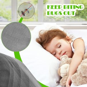 Magnetic <strong>Window</strong> Screen Adjustable DIY <strong>Window</strong> <strong>Net</strong> Fiberglass Mesh Protector White Screen <strong>Window</strong> Frames With Grey Mesh - Product Image 6
