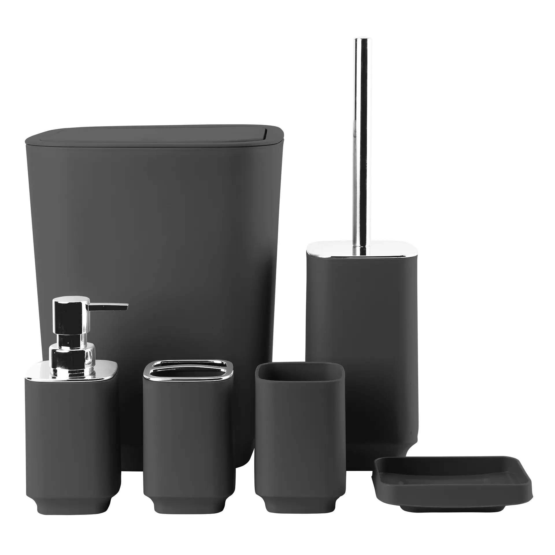 Livraison rapide en plastique ABS bambou fournitures de salle de bain ensemble d'accessoires de salle de bain