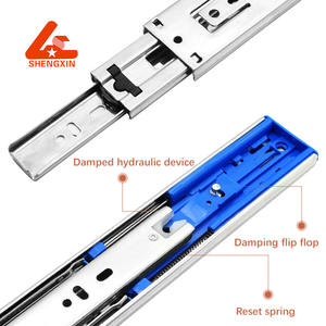Jieyang meilleure vente glissière de tiroir tampon à roulement à billes rails télescopiques glissières de tiroir à fermeture douce sous les glissières de tiroir de montage - Product Image 1