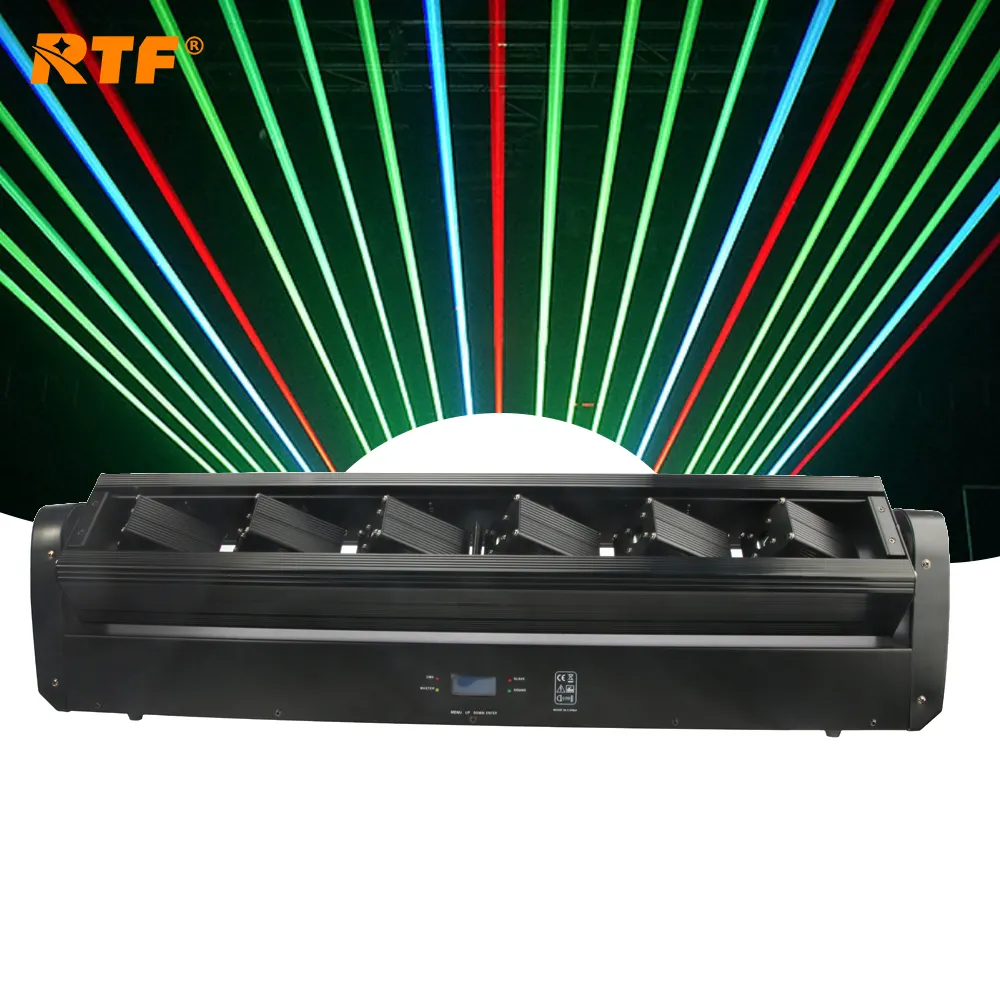 RTF led 무대 조명 바 가격 새로운 모델 6 눈 풀 컬러 rgb DJ 디스코 레이저 조명 나이트 클럽