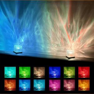 Okyanus dalgası projektör ışık, 16 renk dönen gece yarısı Aura lamba dokunmatik kumanda ile, 3D su desen gece lambası - Product Image 4