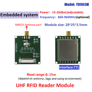 Free SDK Kit <strong>Embedded</strong> <strong>System</strong> with Long Range 0-15m UHF RFID Reader 860-960MHz TTL/RS232/USB/TCP IP Interface ABS Material - Product Image 6